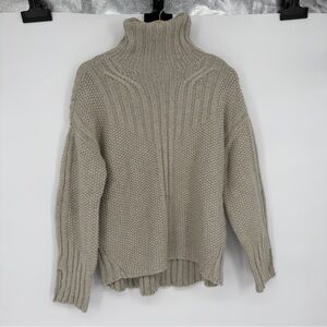 SmartWool Spruce Creek Lambswool Blend Gray Turtleneck Sweater Medium